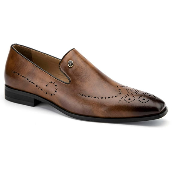 Men's Loafers Mens Classic Fashion Luxury for Men Dress Shoes, Brown-03, 10 US