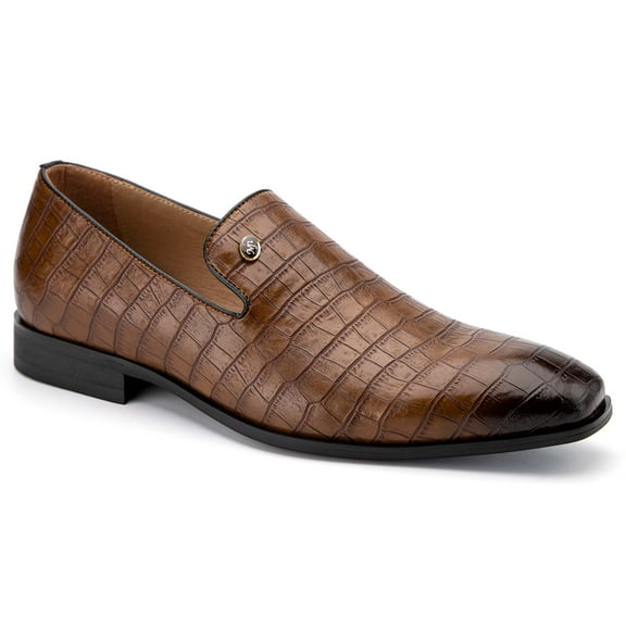 Men's Loafers Mens Classic Fashion Luxury for Men Dress Shoes, Brown-05, 12 US