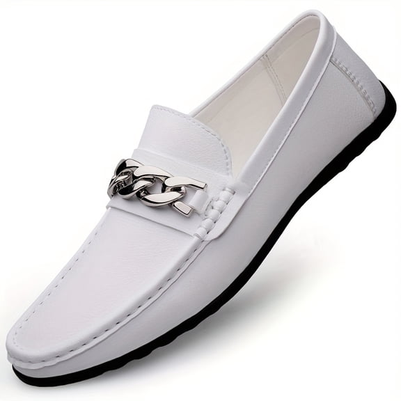 Men's Loafers, Microfiber Flat Shoes, Casual Driving Slip-On Shoes