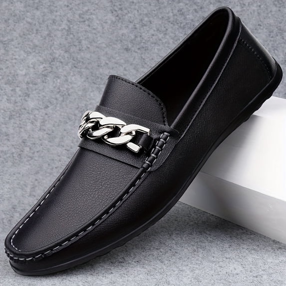 Men's Loafers, Microfiber Flat Shoes, Casual Driving Slip-On Shoes