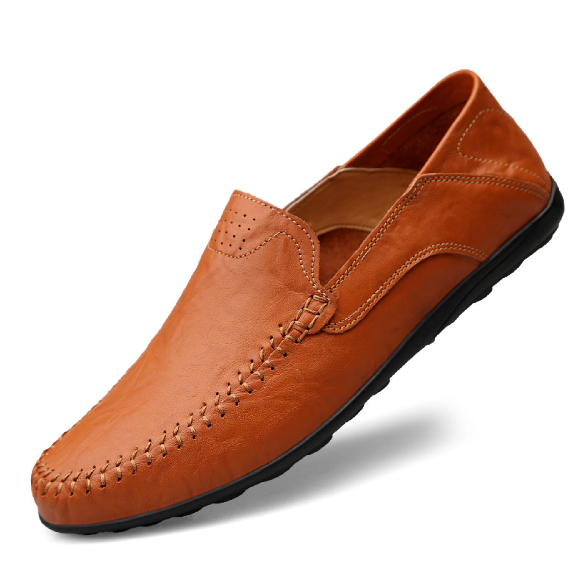 Men's Loafers & Slip-ons, Premium Leather Mens Casual Slip on Shoes ...