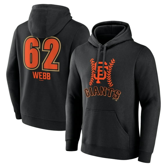 Men's Logan Webb Black San Francisco Giants Name & Number Fastball Pullover Hoodie