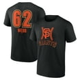thumbnail image 1 of Men's Logan Webb Black San Francisco Giants Name & Number Fastball T-Shirt, 1 of 3