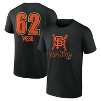 Men's Logan Webb Black San Francisco Giants Name & Number Fastball T-Shirt
