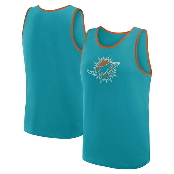 Men's Logo Athletic Aqua Miami Dolphins Unmatched Success Tank Top