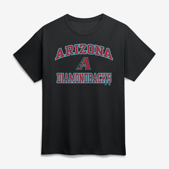 Men's Logo Athletic Black Arizona Diamondbacks Heart and Soul T-Shirt