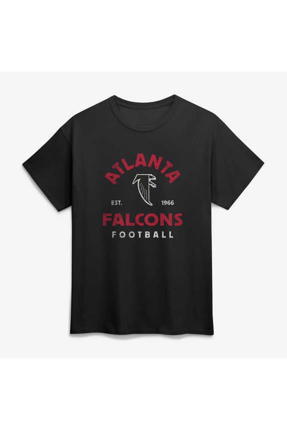 Men's Logo Athletic Black Atlanta Falcons Vintage Arch T-Shirt