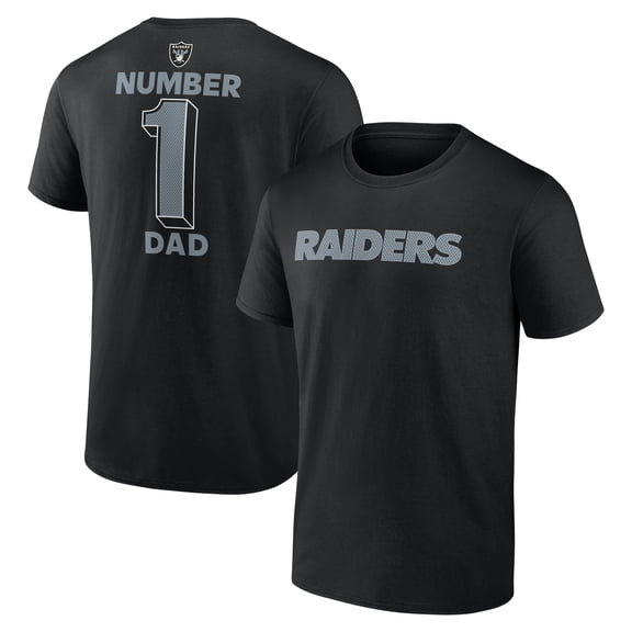 Men's Logo Athletic-Black Las Vegas Raiders #1 Dad Jersey T-Shirt