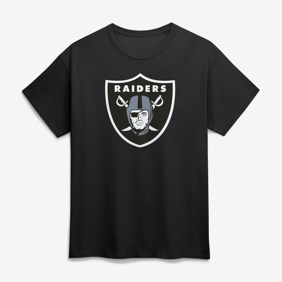 Men's Logo Athletic Black Las Vegas Raiders Primary Logo T-Shirt