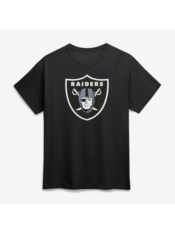 Men's Logo Athletic Black Las Vegas Raiders Primary Logo T-Shirt