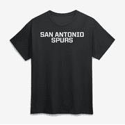 Mens Logo Athletic Black San Antonio Spurs Wordmark T-Shirt