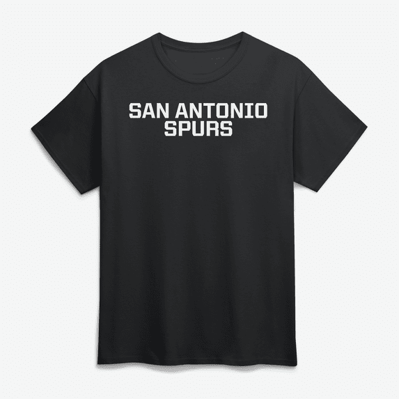 Men's Logo Athletic Black San Antonio Spurs Wordmark T-Shirt