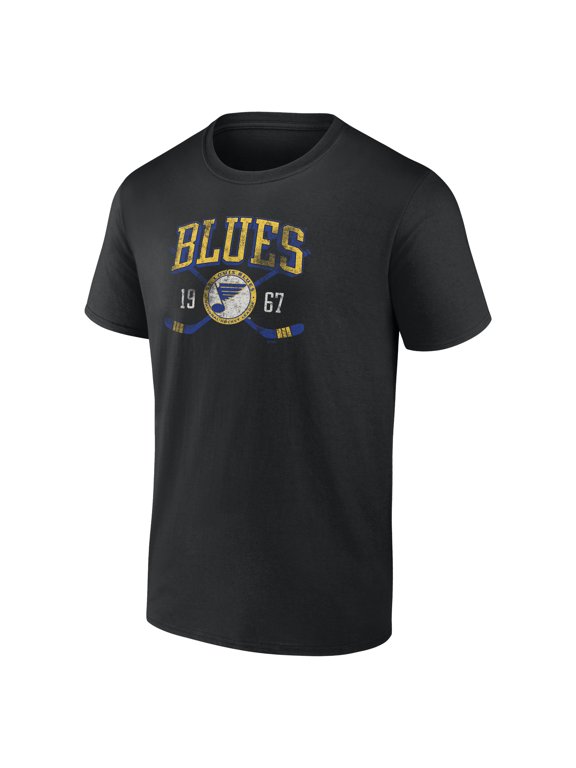 Men's Logo Athletic Black St. Louis Blues Line Shift T-Shirt