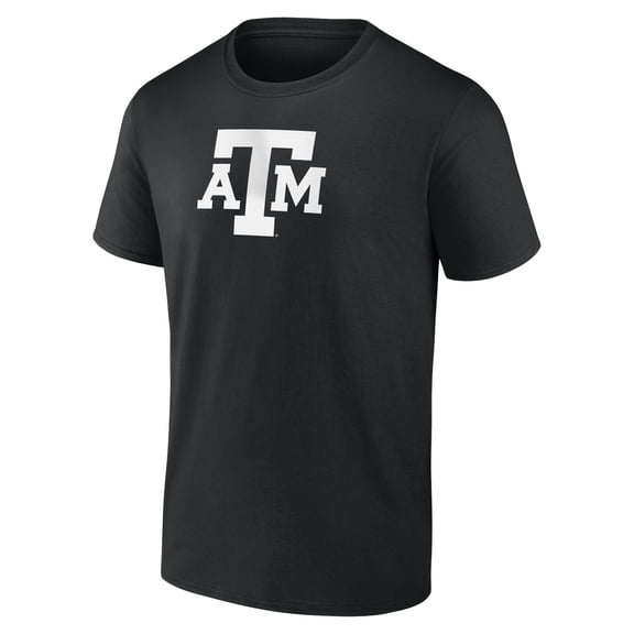 Men's Logo Athletic Black Texas A&M Aggies Primary Logo T-Shirt