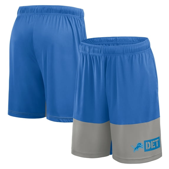 Men's Logo Athletic Blue Detroit Lions Best of the Best Shorts