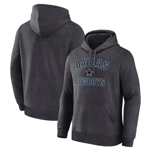 Men's Logo Athletic Charcoal Dallas Cowboys Arch Victory Hoodie