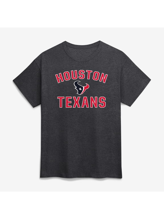 Men's Logo Athletic Charcoal Houston Texans Cotton Victory Arch T-Shirt