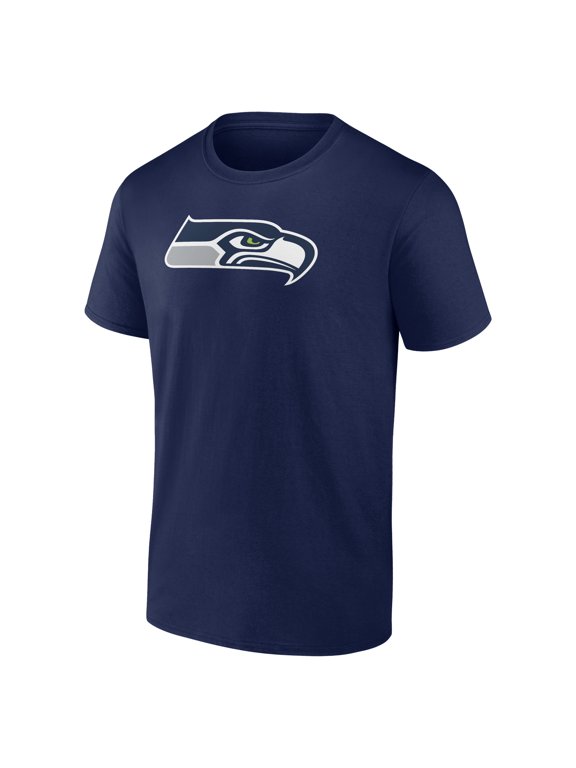 Men's Logo Athletic College Navy Seattle Seahawks Primary Logo T-Shirt