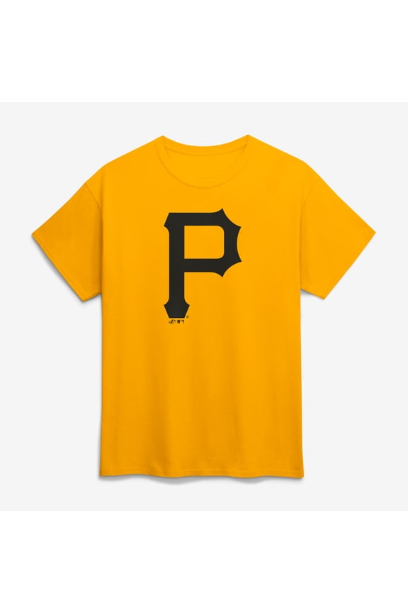 Men's Logo Athletic Gold Pittsburgh Pirates Official Logo T-Shirt