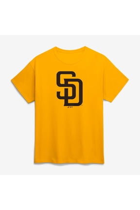 Men's Logo Athletic Gold San Diego Padres Official Logo T-Shirt