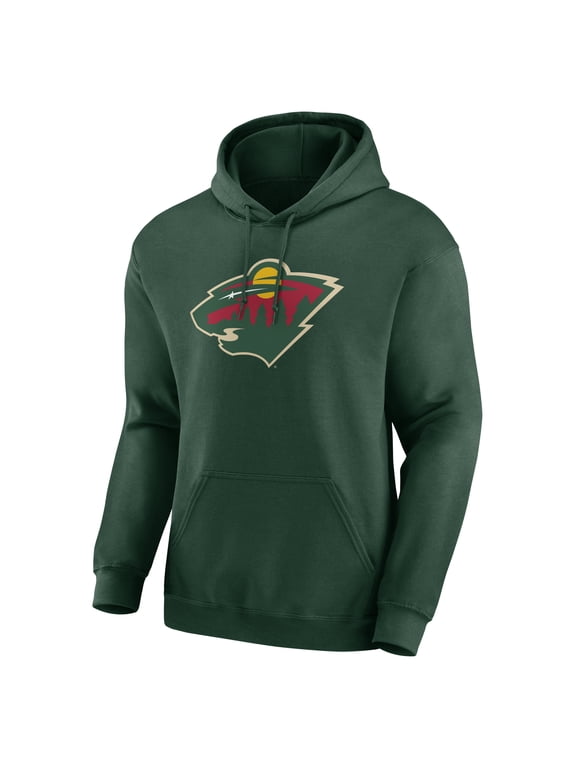 Men's Logo Athletic Green Minnesota Wild Essential Hoodie
