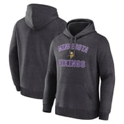 Mens Logo Athletic Heather Charcoal Minnesota Vikings Arch Victory Hoodie
