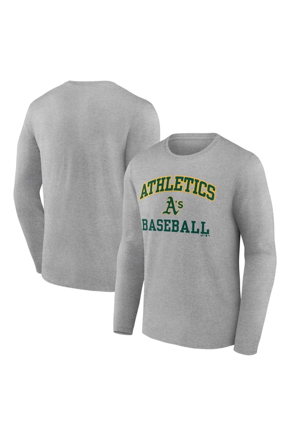 Men's Logo Athletic Heather Gray Athletics Heart & Soul Long Sleeve T-Shirt