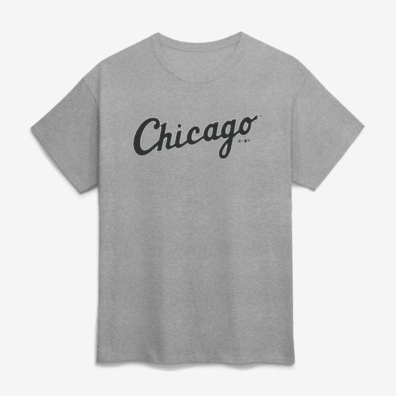 Men's Logo Athletic Heather Gray Chicago White Sox Wordmark T-Shirt