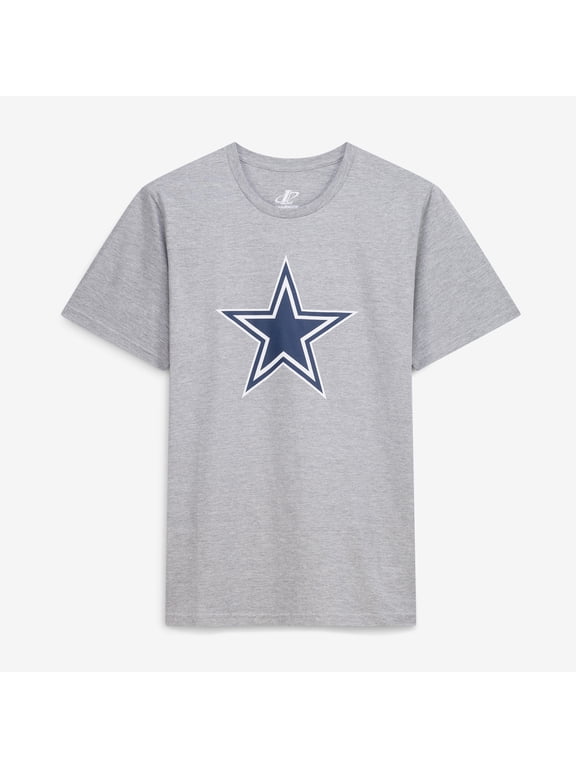 Men's Logo Athletic Heather Gray Dallas Cowboys Primary Logo T-Shirt