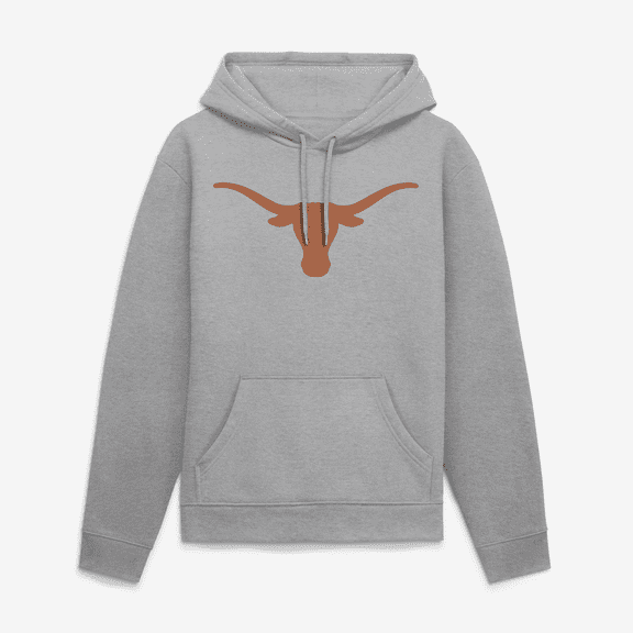 Men's Logo Athletic Heather Gray Texas Longhorns Sunset Hoodie