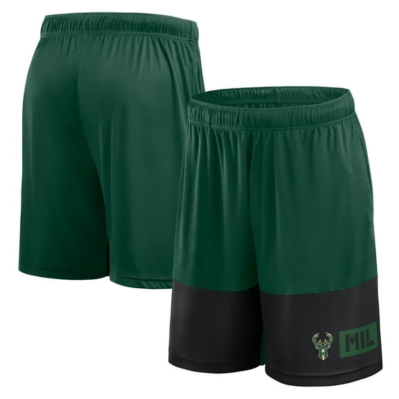 Men's Logo Athletic Hunter Green Milwaukee Bucks Best of the Best Shorts