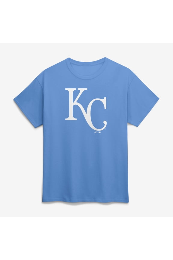 Men's Logo Athletic Light Blue Kansas City Royals Official Logo T-Shirt