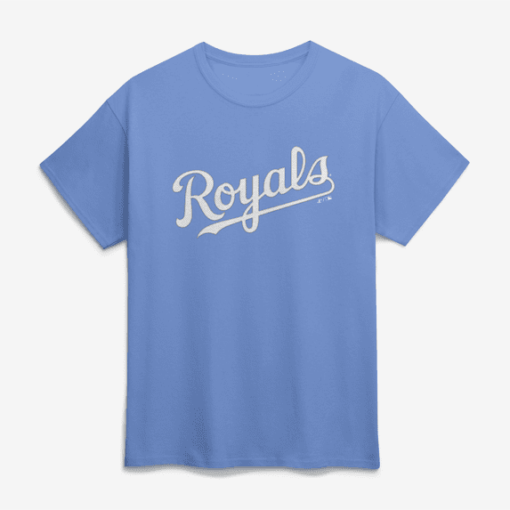 Men's Logo Athletic Light Blue Kansas City Royals Wordmark T-Shirt