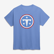 Mens Logo Athletic Light Blue Tennessee Titans Primary Logo T-Shirt