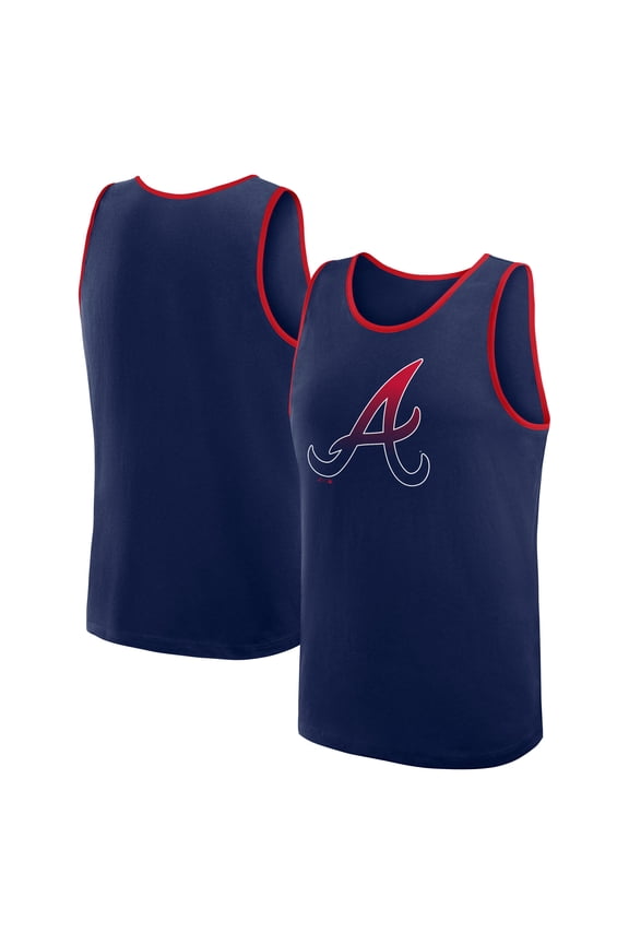 Men's Logo Athletic Navy Atlanta Braves Unmatched Success Tank Top