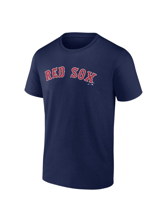 Men's Logo Athletic Navy Boston Red Sox Wordmark T-Shirt