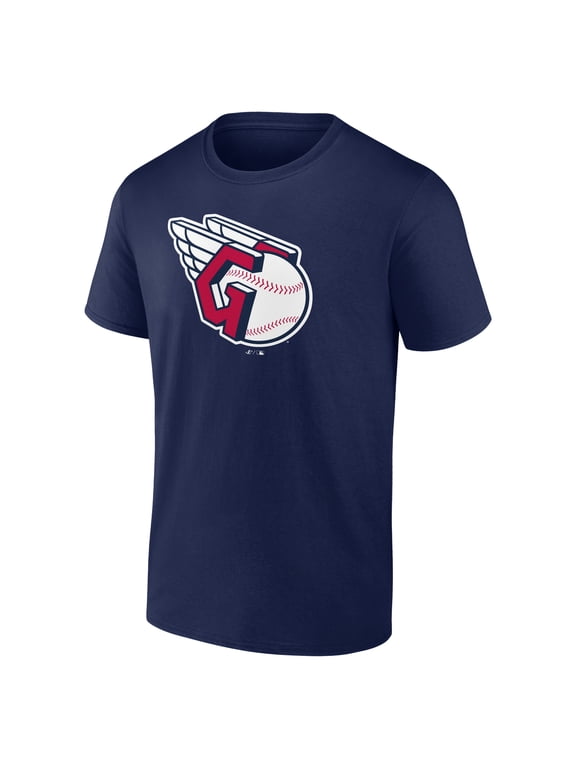 Men's Logo Athletic Navy Cleveland Guardians Official Logo T-Shirt