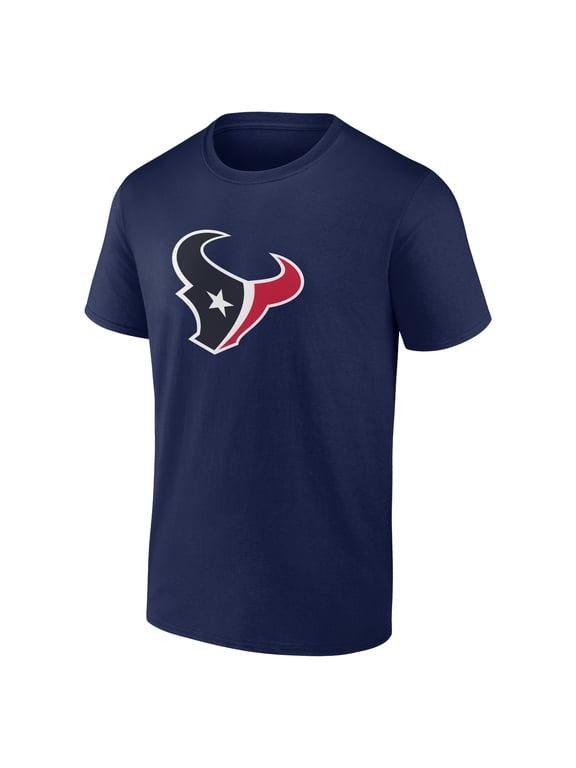 Men's Logo Athletic Navy Houston Texans Primary Logo T-Shirt