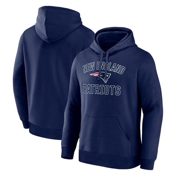 Men's Logo Athletic Navy New England Patriots Arch Victory Hoodie