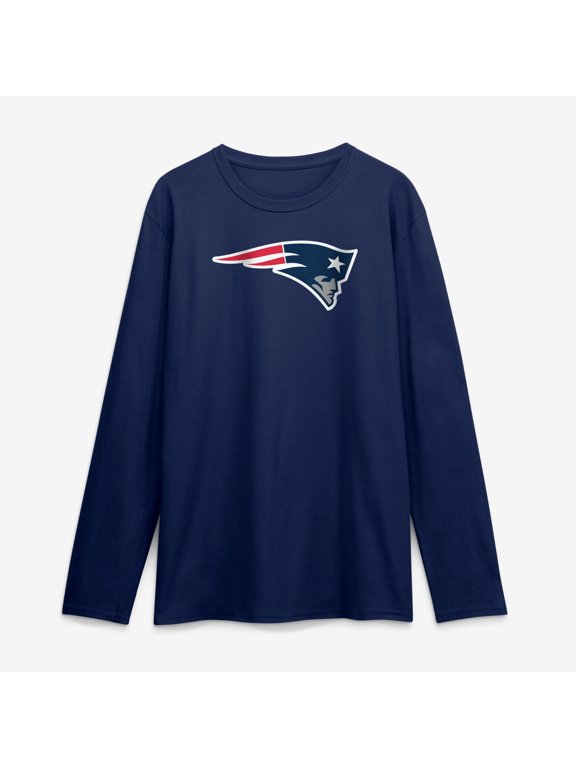 Men's Logo Athletic Navy New England Patriots Primary Logo Long Sleeve T-Shirt