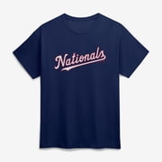 Mens Logo Athletic Navy Washington Nationals Wordmark T-Shirt