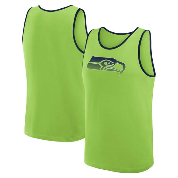 Men's Logo Athletic Neon Green Seattle Seahawks Unmatched Success Tank Top