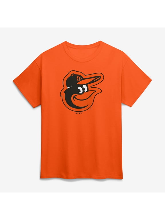 Men's Logo Athletic Orange Baltimore Orioles Official Logo T-Shirt