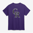 thumbnail image 1 of Men's Logo Athletic Purple Colorado Rockies Official Logo T-Shirt, 1 of 3