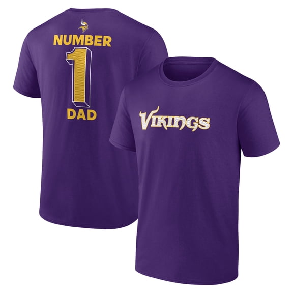 Men's Logo Athletic-Purple Minnesota Vikings #1 Dad Jersey T-Shirt