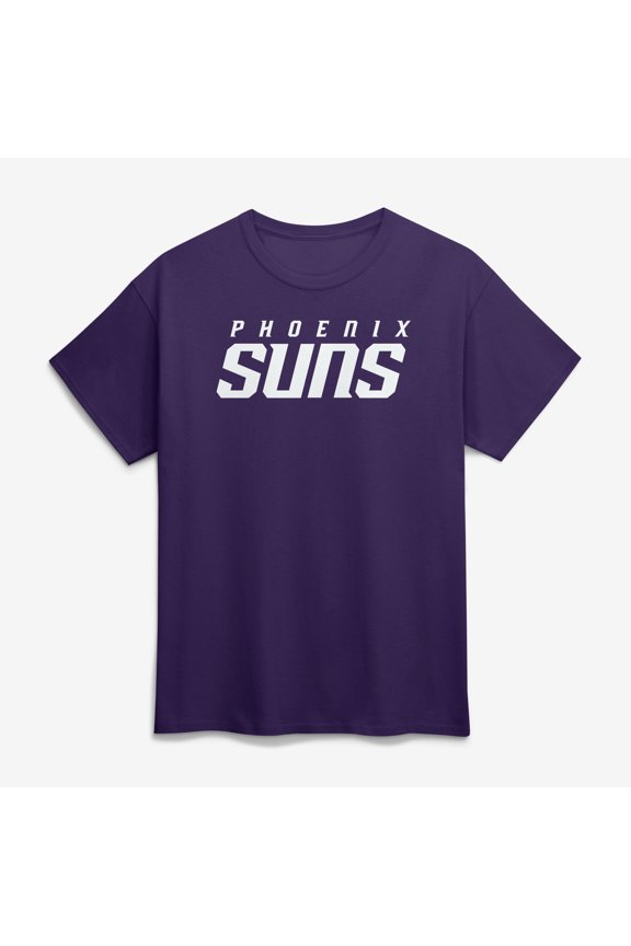 Men's Logo Athletic Purple Phoenix Suns Wordmark T-Shirt