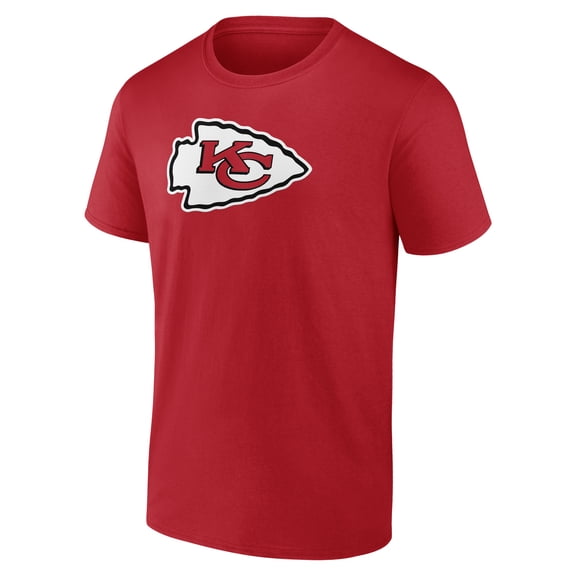 Men's Logo Athletic Red Kansas City Chiefs Primary Logo T-Shirt