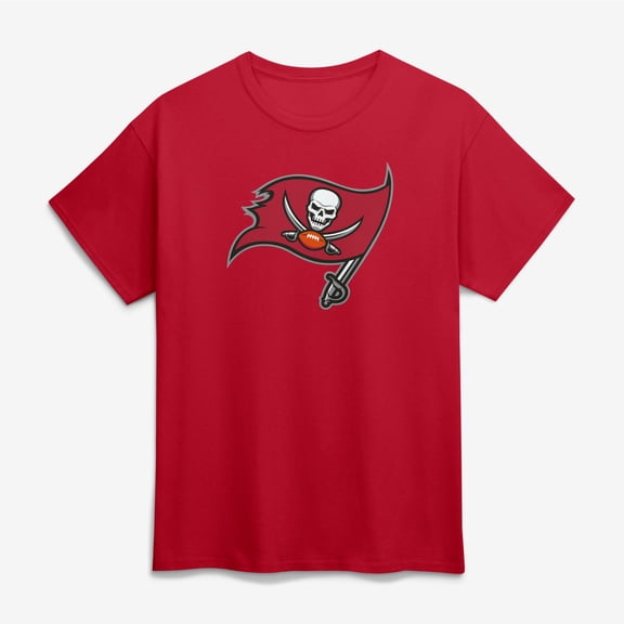 Men's Logo Athletic  Red Tampa Bay Buccaneers Primary Logo T-Shirt