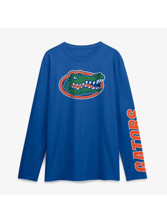 Men's Logo Athletic Royal Florida Gators Primary Logo Long Sleeve T-Shirt