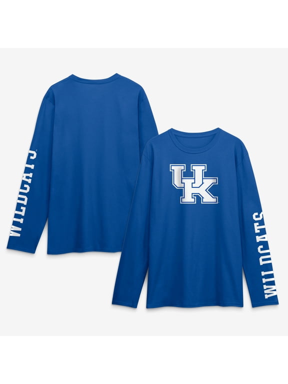 Men's Logo Athletic Royal Kentucky Wildcats Primary Logo Long Sleeve T-Shirt